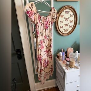 Floral Off-Shoulder Maxi Dress